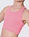AugIris Girls Sports Bra Training Scoop Neck Cross Back Bras for Teens Kids Sports Comfort Girls Bra Tops Pink