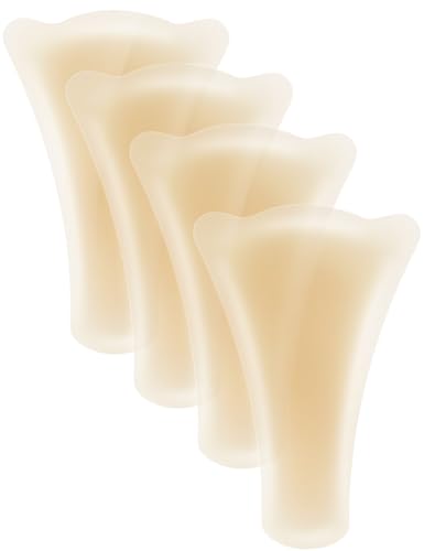 RIFAUM 4-Pack Camel Toe Concealer Cover Silicone Camel-Not Underwear for Women Panty Liners Reusable Anti Camel Toe Insert Pads Self-Adhesive Cameltoe Hider for Yoga Bikini Gym Leggings - Nude