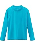 Boys Swim Shirts Long Sleeve Rash Guard Sun Protection UPF50+ T Shirts Rashguard Swimwear Water Shirts Quick Dry Cool Beach Clothes for Toddler Kids Babies Boy Infant Sea Blue 3-6M