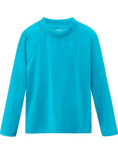 Image of Boys Rash Guard Swim Shirts Long Sleeve UPF 50+ Swimwear Toddler Kids Sun Protection SPF Water Surfing Swimming Shirts 0-16Y