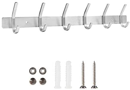 Quality Plus Metal Exclusive Extra Long 12 Pin Metal Bathroom Cloth Hanger Door Wall Robe Hooks Rail for Hanging Keys, Clothes, Towel (Black, 40 cm) (1) (B09C2LDVQK) Amazon Price History, Amazon Price Tracker