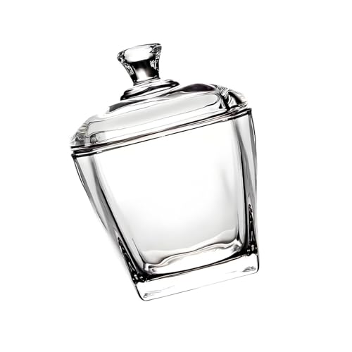 ZwaitL Tarro Cuadrado Moderno para Dulces, Almacenamiento vidrioso con Sello hermético, decoración de Escritorio de Oficina, contenedor de organización de Aperitivos, Tarro Cuadrado