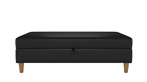 DHP Hartford Storage Ottoman with Wooden Legs...