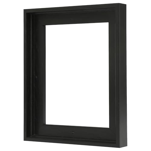 Image of Canvas Frames for 11 inchx14 inchPaintings with 0.6 inch~0.9 inch Deep Black | VAREIHNAZ Canvas Floater Frames for 11 inchx14 inchCanvas Paintings,Floating Frames for Wall Decor,No Glass or Back(Black)