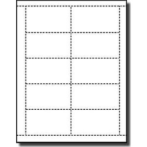2,500 Label Outfitters® White 67# Bristol Laser Inkjet Printable Business Cards