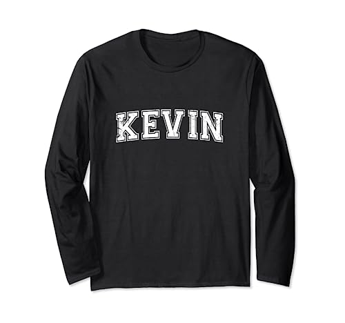 Stile Varsity Personalizzato Nome Classico Kevin Maglia a Manica