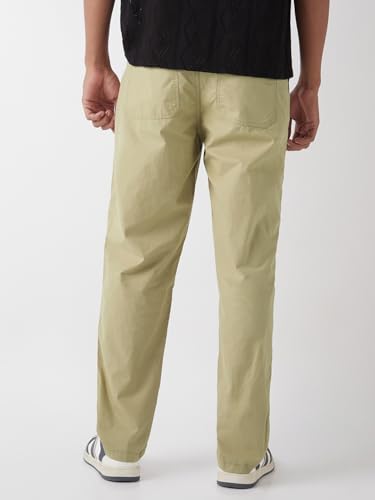 Image of Bewakoof Men's 100% Cotton Solid Regular Fit Pant | Pant for man | Chinos pants for men | Men trousers | Casual Pants for Men | Trousers for man | Men's Regular Casual Pants | Cotton Pant for Men | Everyday Casual | Utility Streetwear | Lightweight & Flexible