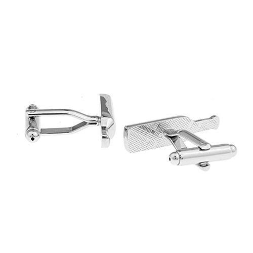 KnBoB Mancuernillas Plateadas para Camisa de Smoking miniatura 2