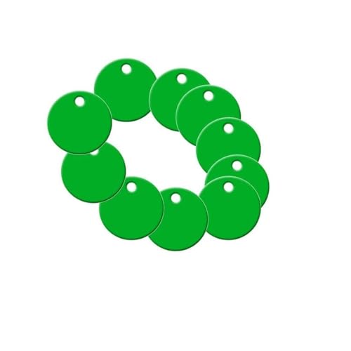 FOVAOK Grüne Aluminium Katzenmarke mit Loch 20mm