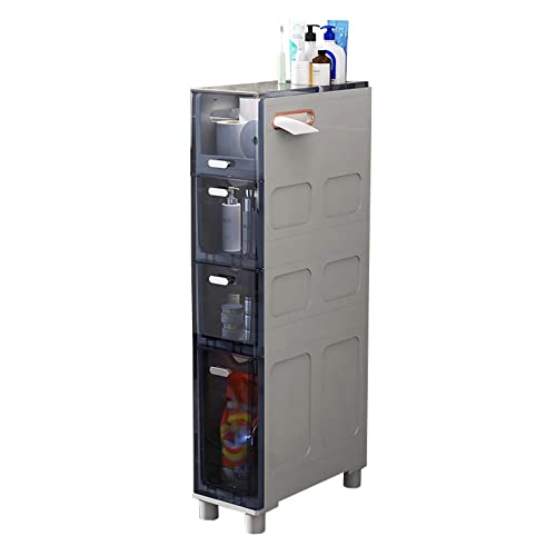 Carrito de almacenamiento estrecho impermeable mueble auxiliar con ruedas para baño y cocina