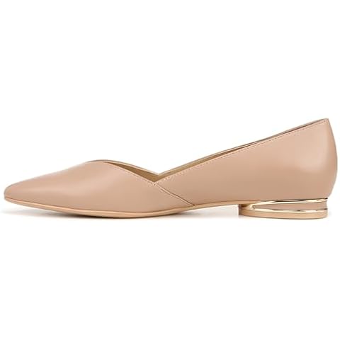 Naturalizer Womens Havana Pointed Toe Slip On Dress Ballet Flat,Crème Brulee Beige Leather,8M Cover
