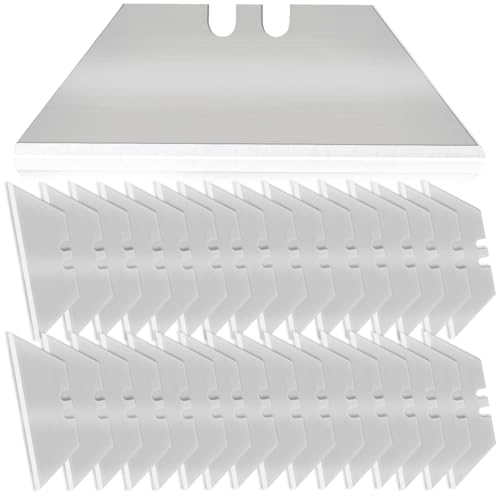 Trapezklingen für Teppichmesser Ersatzklingen Trapez 50Stk Karbonstahl Klingen für Cuttermesser Teppichmesser Cutter Klingen 0.60mm