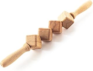Tuuli Antycellulitowy wałek do masażu, masażer do maderoterapii, drewniany, 40 cm