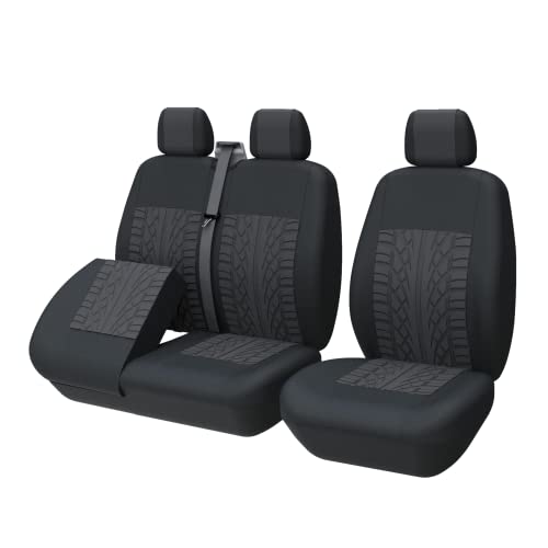 TOYOUN Housses de Sieges Universelles, Housse Couverture Couvre Sieges pour Camion Camionnette Van Bus pour conducteur et Passager 2 + 1, Housses de siège...