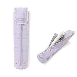 Francfranc フランフラン ポップステッチキルト ヘアアイロンケース ライトパープル 撥水加工 旅行 トラベル 耐熱 熱いまま 収納 吊り下げ