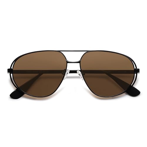 VANLINKER Retro Polarized Aviator Sunglasses for Women Men