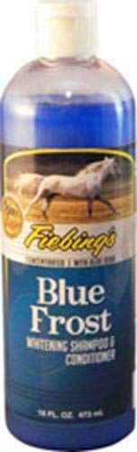Fiebing's Blue Frost Horse & Dog Whitening Shampoo & Conditioner (16 oz) - Clean, Condition, Protect White Coats - Concentrated Formula With Brightening Agents & Aloe Vera Removes Urine & Grass Stains