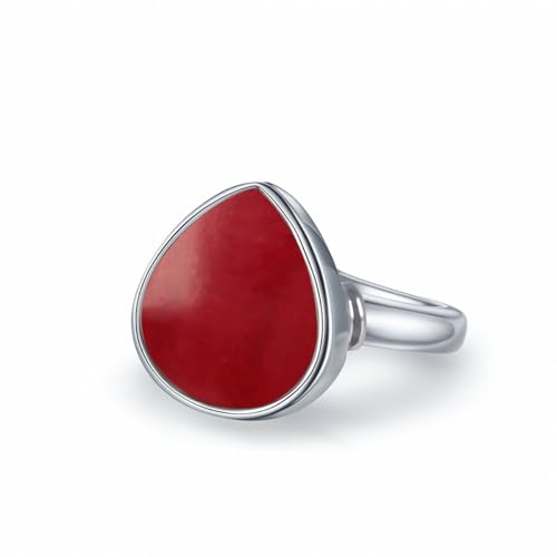 Bague femme argent 925 corail rouge Aden à porter au quotidien avec style