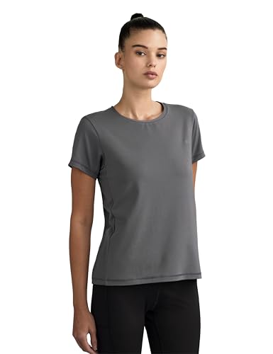 Image of Symbol Premium Women's Solid Regular Fit Sports Stretch T-Shirt | Round Neck | Raglan Sleeve | Moisture-Wicking | Activewear | Running | Gym | Plain (Available in Plus Sizes)