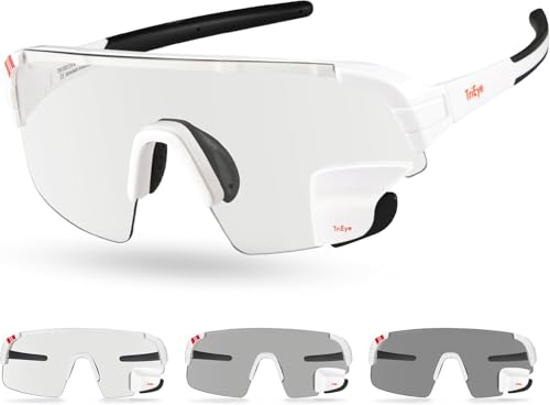 TriEye View Sport Photochromatic White Small avec rétroviseur intégré intelligent