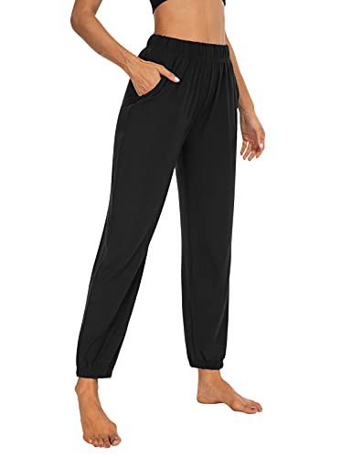 Womens Active Yoga Sweatpants Loose Workout Running Joggers Pants Comfy Lounge Pants with Pockets2