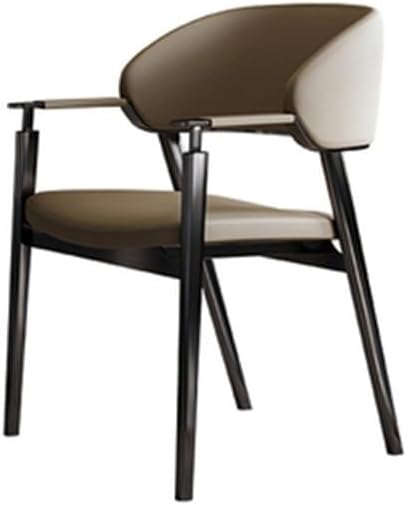 Office Chair Dining Chair Italian Style Leisure Negotiation Chair Hotel Store Chair Leather Armrest Host Tea Chair Gaming Chair(B)