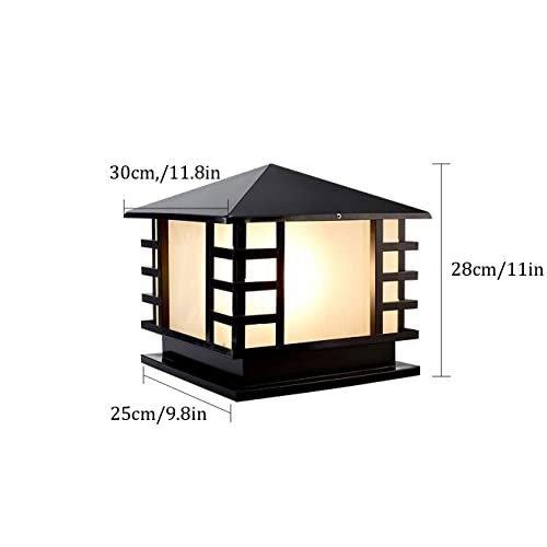 Style colonne haut de gamme pour cette lampe de sol extérieure E27 en fer - 7