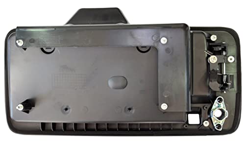 PT Auto Warehouse GM-3908A-TGC - Cargo Back Door License Plate Bracket Holder Handle, Textured Black - with Camera Hole (Replaces 23489984, 22745524, 23477976, 23152903)