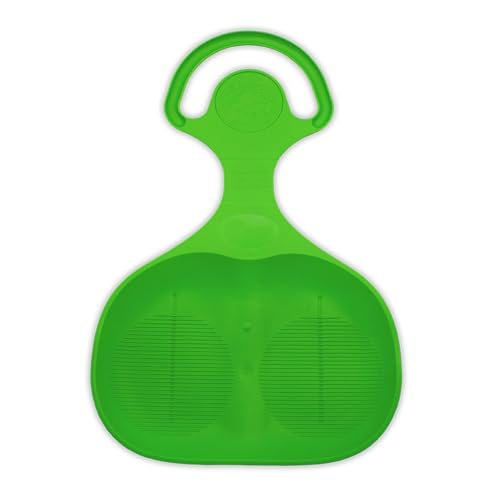 KHW Snow Glider Po-Rutscher | Grün | ergonomischer Schneerutscher | HDPE, kälte- & lichtbeständig | TÜV-geprüft, schadstofffrei | bis 90 kg belastbar, Made in Germany