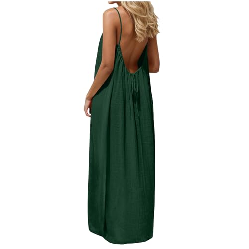 SCRRMZO House Dress Backless Cami Dresses for Women Cami Lounge Dress  Backless Sleeveless House Long Sundress with Back Tie Army Green at Amazon  Women's Clothing store