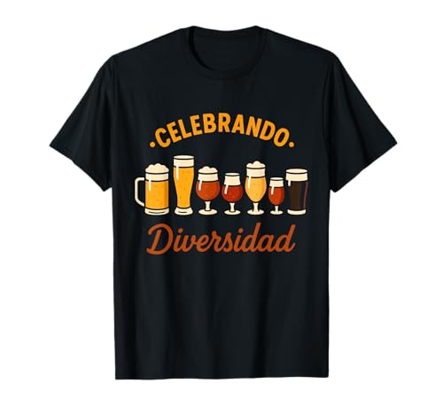 Celebrando Diversidad Cervezas Divertida Fiesta Regalo Camiseta
