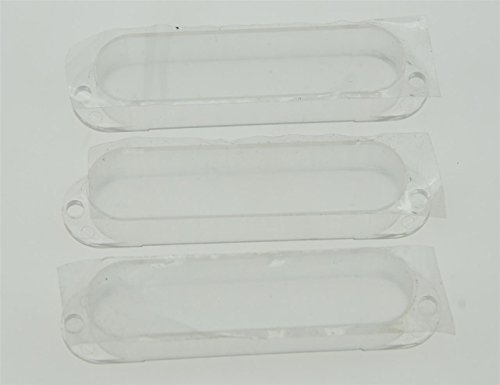 KAISH Clear ST Strat Closed Single Coil Pickup Cover Transparent Sealed Pickup Covers