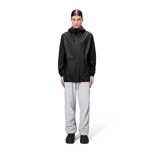 Photo de RAINS Storm Breaker Veste de Pluie, 01 Noir, M Mixte