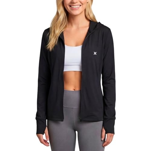 Hurley Sun Protection Lightweight Jacket Women - Sun Hoodie Spf 50+ Uv Shirt Quick Dry Long Sleeve Sun Shirt Outdoor