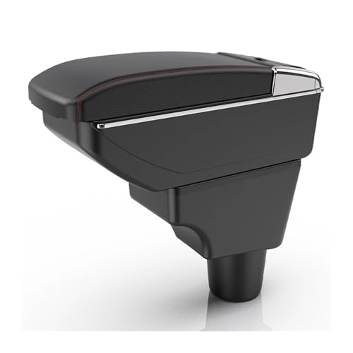 シエンタ専用車用アームレストボックス センターコンソール改造 アップグレード 収納 インテリアアクセサリー(B1 Black red NO USB)