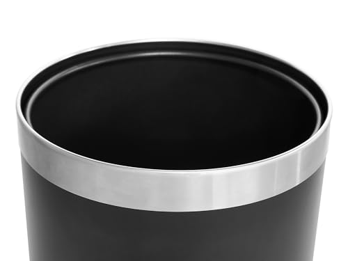 Image of Corby Thornton Double Layer Hotel Waste Trash Can in Black, 9.5Qt