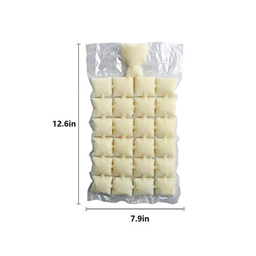 100 Pcs Disposable Ice Cube Bag Ice Cube Mold Trays 2400 Ice Cubes Self-Seal Faster Freezing Transparent,No Peculiar Smell Ice Mold