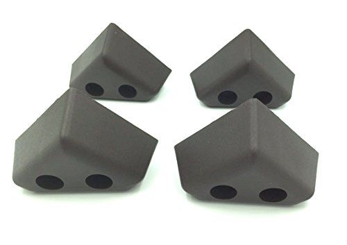 Profurnitureparts 1.25" Tall Triangle Corner Sofa Legs, Brown Color, Set Of 4, Hdpe Plastic #TOP4