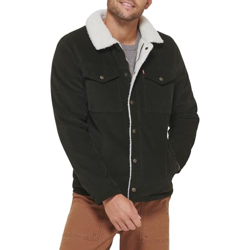 Image of Levi's Men's Corduroy Sherpa Lined Trucker Jacket (Regular & Big & Tall Sizes)