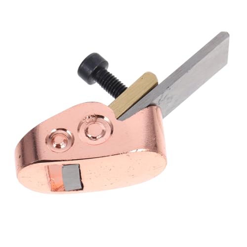 KONTONTY Mini Pialla a Mano Per Liutai in Ottone Lucido, Utensile Manuale Per Lavorazione Legno Di Strumenti Ad Arco, Lama 12 Mm Per Dettagli Precisi