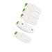Aexit 5 Pcs Electrical White Plastic Off/ON Button Inline Cord Lamp Switch AC Plugs 250V 3A
