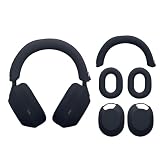 kwmobile 3w1 Etui na słuchawki nauszne kompatybilne z Sony WH-1000XM5-360° silikonowa osłona na słuchawki - ciemnoniebieskie