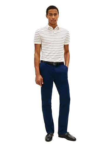 Image of Tommy Hilfiger Men's Short Sleeve Polo Shirts in Regular Fit With Stretch and Organic Pique Cotton
