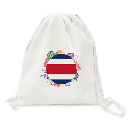 Sac de courses pliable Costa Rica en tissu avec sangle pour fruits