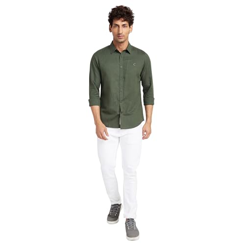 Image of Being Human Grey Slim Straight Fit Regular Collar Long Sleeves Men's Shirt Clothing