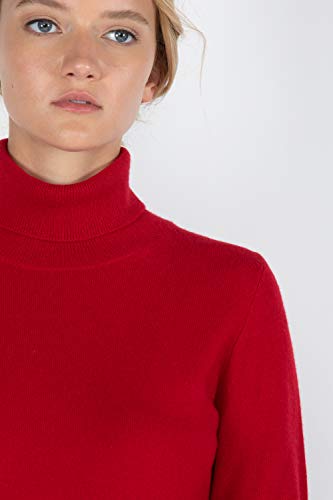 Image of JENNIE LIU Women's 100% Pure Cashmere Long Sleeve Pullover Turtleneck Sweater