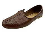 Step n Style Handmade Punjabi Jutti for Men - Indian Ethnic Shoes with Embroidered Design, Loafers for Men