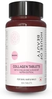 HOUSE OF BEAUTY Collagen Supplement Tablets With Hyaluronic & Rosehip Nutraceutical For Skin, Hair & Nails - 60 Tablets, 200 g (Pack of 1)