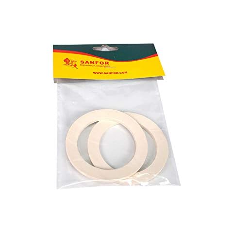 Sanfor 57052 Blister Pack of 2 Gaskets for Bra Espresso Maker 6 Cups, Rubber, White Cover