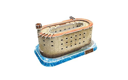 Megableu Puzzle 3D FORT BOYARD Puzzle Monument dès Maquette Sans Outils ni Colle Réplique du Célèbre Fort Boyard français Activité Manuelle en Famille 125 Pièces 32x18x17cm - vue 6